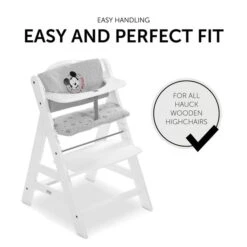 Hauck Highchair Pad Deluxe Sitzkissen Mickey Mouse -Roba || Pinolino || Träumeland Verkäufe 4007923667781.pt05.highchair pad deluxe mickey mouse grey