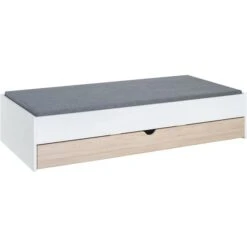 VOX Stige Bett 90x200 Cm Weiß / Pinie Ohne Lattenrost