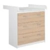 Roba Gabriella Wickelkommode Weiß/Sonoma Eiche 3 Schubladen