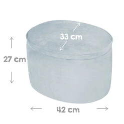 Roba Kinderhocker Oval Lil Sofa Sky/hellblau Zum Toppreis -Roba || Pinolino || Träumeland Verkäufe 450140sy kinderhocker oval mit aufbewahrungsfunktion info