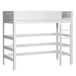 LIFETIME Hochbett 177 Cm Kiefer Weiß, 4640-10 Mit Rollboden