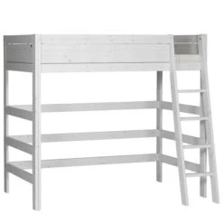 LIFETIME Hochbett 177 Cm Kiefer Whitewash 4640-01W Mit Rollboden -Roba || Pinolino || Träumeland Verkäufe 46402 01w gr 2