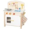 Roba Spielküche Weiß/natur Mit 2 Kochstellen, Spüle, Wasserhahn & Zubehör
