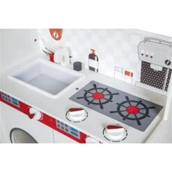 Roba Kinderküche Groß Weiß/rot Spielküche Mit Liebevoller Bedruckung -Roba || Pinolino || Träumeland Verkäufe 480226 kinderkueche detail2 300