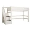 LIFETIME Mittelhochbett Mit Treppe Whitewash Höhe 152 Cm