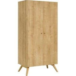 VOX Nature Kleiderschrank 2-türig Eiche / Weiß / Eiche