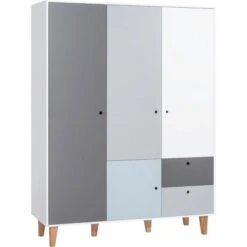VOX Concept Baby Kleiderschrank 3-türig Blue White/grey/graphite
