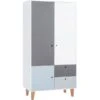 VOX Concept Baby Kleiderschrank 2-türig Blue White/grey/graphite
