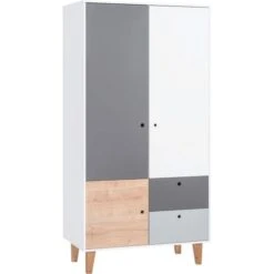 VOX Concept Baby Kleiderschrank 2-türig Oak White/grey/graphite