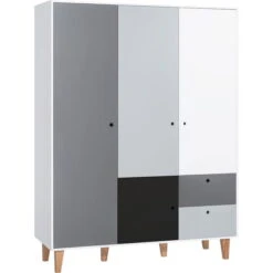 VOX Concept Jugendzimmer 3türig Black White/grey/graphite -Roba || Pinolino || Träumeland Verkäufe 5020020 concept szafa 3drzwiowa 0007 czern