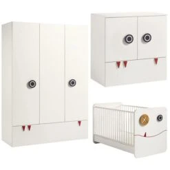 Hülsta Now! Minimo Kinderzimmer 3türig Schneeweiß Inkl. Wickelkommode & Wickelauflage