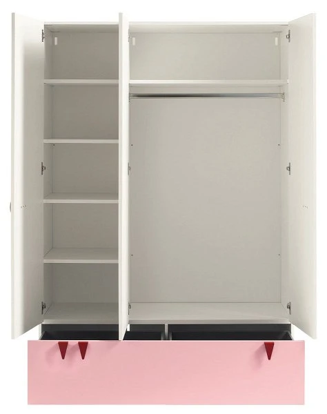 Hülsta Now! Minimo Kleiderschrank 3türig Schublade In Schneeweiß/hellrosa Zum Toppreis 2 Hülsta Now! Minimo Kleiderschrank 3türig Schublade In Schneeweiß/hellrosa Zum Toppreis – Bild 2