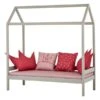 Hoppekids ECO Comfort Hausbett Dove Grey Kinderbett In 70 X 160 Cm - Mit Hausdach