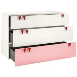 Hülsta Now! Minimo Kommode Breit 3 Schubladen Weiß Hellrosa Zum Toppreis -Roba || Pinolino || Träumeland Verkäufe 55934 huelsta now minimo 161306f4 gr 4