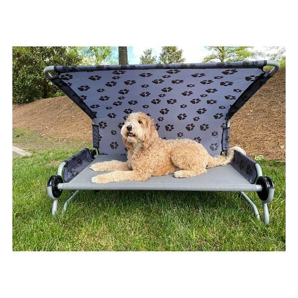 Dog-Bed L Das Camping Hundebett Von Disc-O-Bed Mit Sonnendach Belastbar Bis 91 Kg 2 Dog-Bed L Das Camping Hundebett Von Disc-O-Bed Mit Sonnendach Belastbar Bis 91 Kg – Bild 2