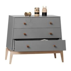 Leander Luna Kommode Grau/Eiche Mit Drei Schubladen -Roba || Pinolino || Träumeland Verkäufe 720640 09 leander luna dresser grey oak 7