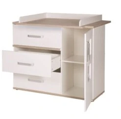 Roba Moritz Wickelkommode Breit Weiß/Luna Elm Inkl. Wickelaufsatz - Zum Toppreis -Roba || Pinolino || Träumeland Verkäufe 72473 01 wickelkommode 300