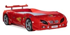 Artkid Autobett Kinderbett Rot 90x190 Cm Mit LED Licht Per Fernbedienung