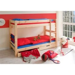 Ticaa Jan Etagenbett Kiefer Natur Massivholz - Extra Stabil