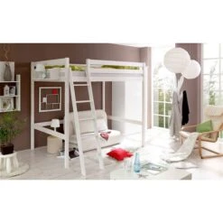 Ticaa Matthias Hochschläfer Kiefer Weiß 140 X 200 Doppelbett - Massivholz