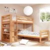 Ticaa Lupo L-Etagenbett Buche Natur Massivholz