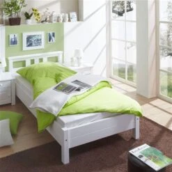 Ticaa Merci Einzelbett Kiefer Weiß 100 X 200 Cm Massivholz