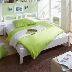 Ticaa Merci Einzelbett Kiefer Weiß 140 X 200 Cm Massivholz