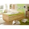 Ticaa Erna Schubkastenbett Natur 90 X 200 Cm Massivholz