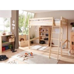 Ticaa Matthias Hochschläfer Kiefer Natur 140 X 200 Doppelbett - Massivholz