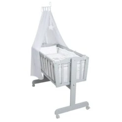 Roba Komplettwiegenset Taupe Inklusive Textiler Ausstattung Sternenzauber