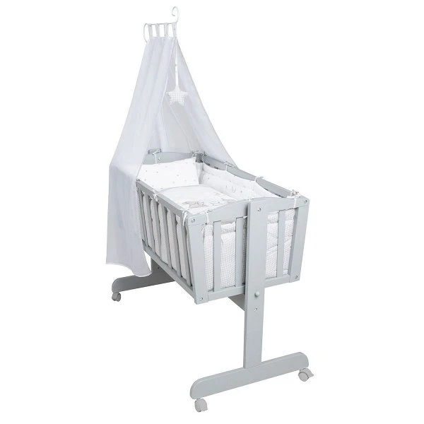 Roba Komplettwiegenset Taupe Inklusive Textiler Ausstattung Sternenzauber 1 Roba Komplettwiegenset Taupe Inklusive Textiler Ausstattung Sternenzauber