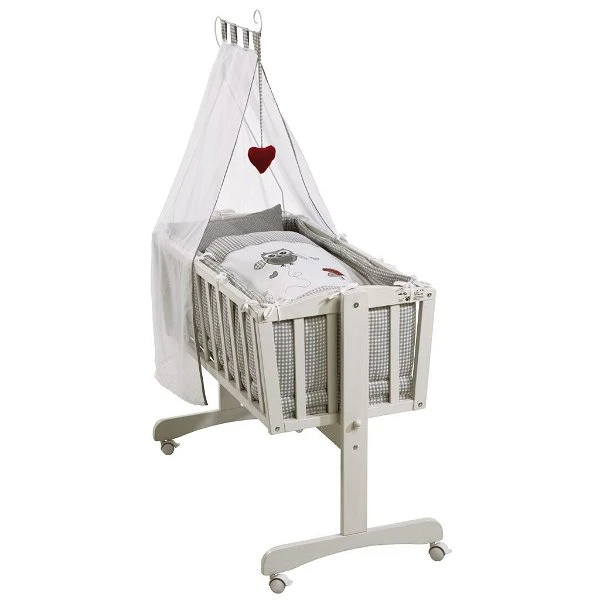 Roba Komplettwiegen-Set Weiß Inklusive Textiler Ausstattung Adam Und Eule 1 Roba Komplettwiegen-Set Weiß Inklusive Textiler Ausstattung Adam Und Eule