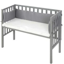 Roba Beistellbett 2 In1 Grau Safe Asleep Inkl. Matratze Und Nestchen