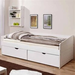 Ticaa Sofabett Micki Mit 2er Schubkästen Massivholz - 90x200 Cm