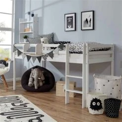 Ticaa Rene Hochbett Buche Weiß Massivholz