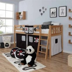 Ticaa Eric Hochbett Vertikal Buche Natur A1 Massivholz - Vorhang-Dessin Wählbar