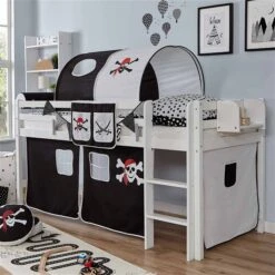 Ticaa Rene Hochbett Buche Weiß A3 Massivholz - Dessin Wählbar