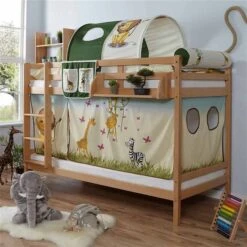 Ticaa Rene Etagenbett Buche Natur A3 Massivholz - Dessin Wählbar