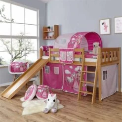 Ticaa Ekki Rutschbett Vertikal Buche Natur A2 Massivholz - Dessin Wählbar