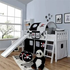 Ticaa Ekki Rutschbett Vertikal Buche Weiß A3 Massivholz - Dessin Wählbar