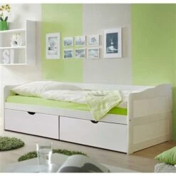 Ticaa Sofabett Melanie Mit 2er Schubkästen Massivholz - 90x200 Cm