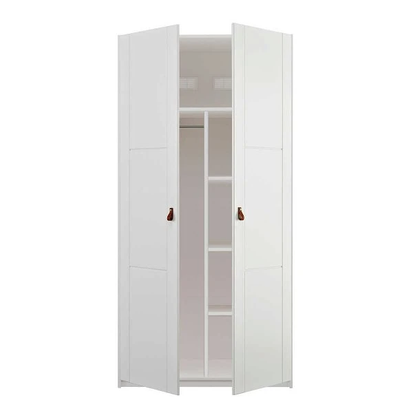 LIFETIME Schrank 100 Cm, 2 Türen, Whitewash Massivholz, Ohne Griffe 2 LIFETIME Schrank 100 Cm, 2 Türen, Whitewash Massivholz, Ohne Griffe – Bild 2