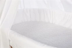 Mionido Stubenwagen Lisa Natur Paisley Hellgrau Mit Garnierung, Matratze Und Matratzenbezug -Roba || Pinolino || Träumeland Verkäufe 9616 01 589v1 2