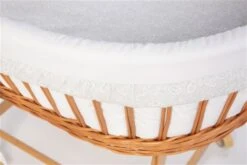 Mionido Stubenwagen Lisa Natur Paisley Hellgrau Mit Garnierung, Matratze Und Matratzenbezug -Roba || Pinolino || Träumeland Verkäufe 9616 01 589v1 6