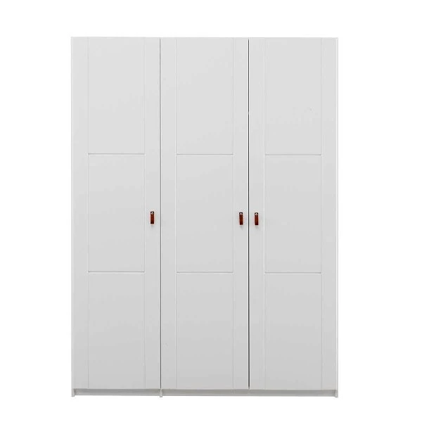 LIFETIME Schrank 150 Cm, 3 Türen, Weiß Massivholz/MDF, Ohne Griffe 1 LIFETIME Schrank 150 Cm, 3 Türen, Weiß Massivholz/MDF, Ohne Griffe