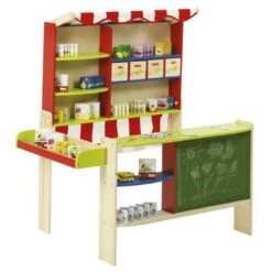 Roba Kaufladen Marktstand Bunt Inkl. Umfangreichem Zubehör