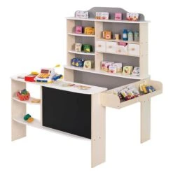 Roba Kaufladen Weiß/grau Mit Tafel Inkl. Umfangreichem Zubehör