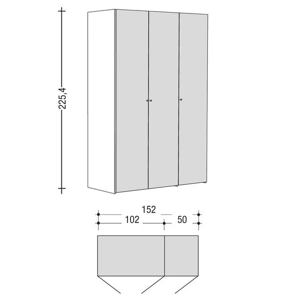 Now! Wardrobes By Hülsta Kombination 1 225,4x152x59 Cm | Lack-weiß 2 Now! Wardrobes By Hülsta Kombination 1 225,4x152x59 Cm | Lack-weiß – Bild 2