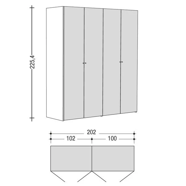 Now! Wardrobes By Hülsta Kombination 2 225,4x202x59 Cm | Lack-weiß 2 Now! Wardrobes By Hülsta Kombination 2 225,4x202x59 Cm | Lack-weiß – Bild 2