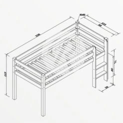 Relita ALEX Halbhochbett Buche Massiv Natur Viel Zubehör Wählbar - Frachtfrei -Roba || Pinolino || Träumeland Verkäufe alex bemassung ohne 1